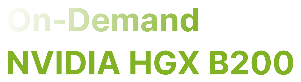 On-Demand NVIDIA HGX B200